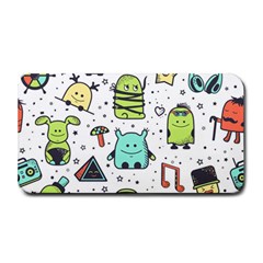 Seamless Pattern With Funny Monsters Cartoon Hand Drawn Characters Colorful Unusual Creatures Medium Bar Mats by Nexatart