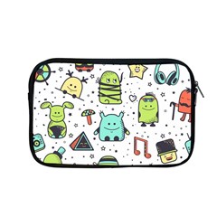 Seamless Pattern With Funny Monsters Cartoon Hand Drawn Characters Colorful Unusual Creatures Apple Macbook Pro 13  Zipper Case by Nexatart