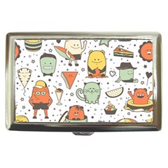 Funny Seamless Pattern With Cartoon Monsters Personage Colorful Hand Drawn Characters Unusual Creatu Cigarette Money Case by Nexatart