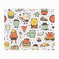 Funny Seamless Pattern With Cartoon Monsters Personage Colorful Hand Drawn Characters Unusual Creatu Small Glasses Cloth by Nexatart