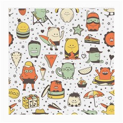 Funny Seamless Pattern With Cartoon Monsters Personage Colorful Hand Drawn Characters Unusual Creatu Medium Glasses Cloth by Nexatart