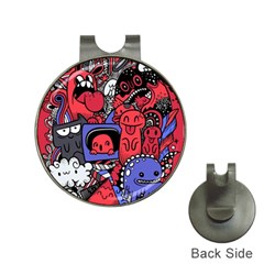 Abstract Grunge Urban Pattern With Monster Character Super Drawing Graffiti Style Vector Illustratio Hat Clips With Golf Markers by Nexatart