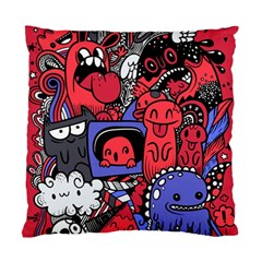 Abstract Grunge Urban Pattern With Monster Character Super Drawing Graffiti Style Vector Illustratio Standard Cushion Case (two Sides) by Nexatart