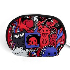 Abstract Grunge Urban Pattern With Monster Character Super Drawing Graffiti Style Vector Illustratio Accessory Pouch (medium) by Nexatart