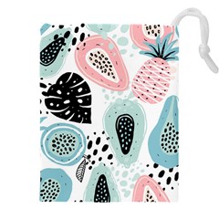 Seamless Pattern With Fruits Drawstring Pouch (4xl) by Nexatart