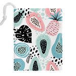 Seamless Pattern With Fruits Drawstring Pouch (5XL) Back