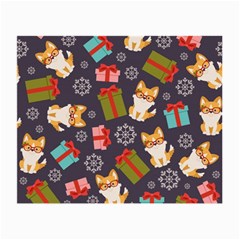 Welsh Corgi Dog With Gift Boxes Seamless Pattern Wallpaper Small Glasses Cloth by Nexatart