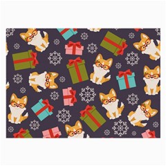 Welsh Corgi Dog With Gift Boxes Seamless Pattern Wallpaper Large Glasses Cloth