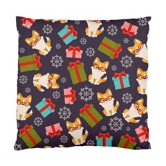 Welsh Corgi Dog With Gift Boxes Seamless Pattern Wallpaper Standard Cushion Case (One Side)