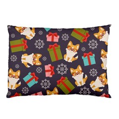 Welsh Corgi Dog With Gift Boxes Seamless Pattern Wallpaper Pillow Case by Nexatart