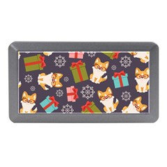 Welsh Corgi Dog With Gift Boxes Seamless Pattern Wallpaper Memory Card Reader (Mini)