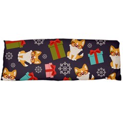 Welsh Corgi Dog With Gift Boxes Seamless Pattern Wallpaper Body Pillow Case (dakimakura) by Nexatart