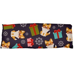 Welsh Corgi Dog With Gift Boxes Seamless Pattern Wallpaper Body Pillow Case Dakimakura (Two Sides)