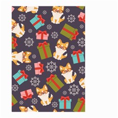 Welsh Corgi Dog With Gift Boxes Seamless Pattern Wallpaper Small Garden Flag (Two Sides)