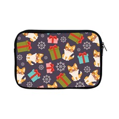 Welsh Corgi Dog With Gift Boxes Seamless Pattern Wallpaper Apple iPad Mini Zipper Cases