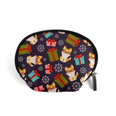 Welsh Corgi Dog With Gift Boxes Seamless Pattern Wallpaper Accessory Pouch (Small)