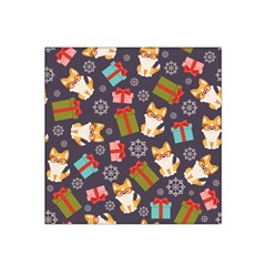 Welsh Corgi Dog With Gift Boxes Seamless Pattern Wallpaper Satin Bandana Scarf by Nexatart