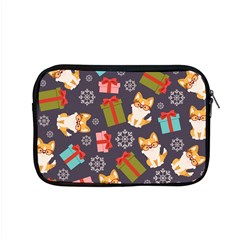 Welsh Corgi Dog With Gift Boxes Seamless Pattern Wallpaper Apple MacBook Pro 15  Zipper Case