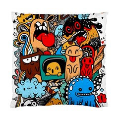 Abstract Grunge Urban Pattern With Monster Character Super Drawing Graffiti Style Standard Cushion Case (one Side) by Nexatart