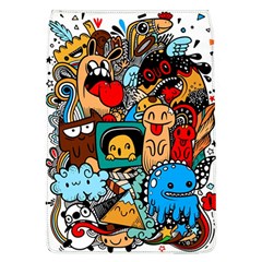 Abstract Grunge Urban Pattern With Monster Character Super Drawing Graffiti Style Removable Flap Cover (l) by Nexatart