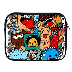 Abstract Grunge Urban Pattern With Monster Character Super Drawing Graffiti Style Apple Ipad 2/3/4 Zipper Cases by Nexatart