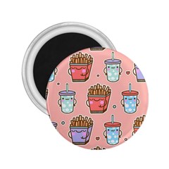 Cute Kawaii Food Seamless Pattern 2.25  Magnets