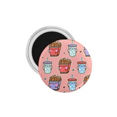 Cute Kawaii Food Seamless Pattern 1.75  Magnets