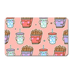 Cute Kawaii Food Seamless Pattern Magnet (Rectangular)