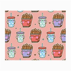 Cute Kawaii Food Seamless Pattern Small Glasses Cloth