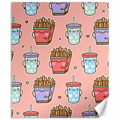 Cute Kawaii Food Seamless Pattern Canvas 8  x 10 