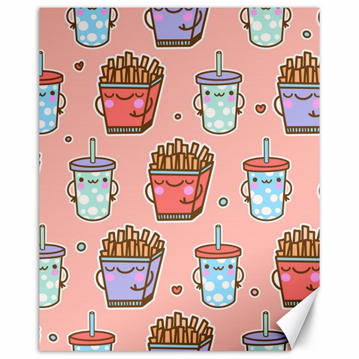 Cute Kawaii Food Seamless Pattern Canvas 16  x 20 