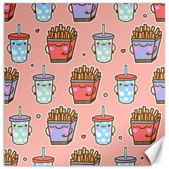 Cute Kawaii Food Seamless Pattern Canvas 20  x 20 