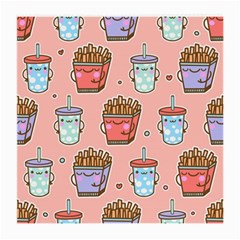 Cute Kawaii Food Seamless Pattern Medium Glasses Cloth