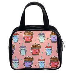 Cute Kawaii Food Seamless Pattern Classic Handbag (Two Sides)