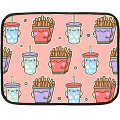 Cute Kawaii Food Seamless Pattern Fleece Blanket (Mini)