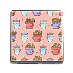 Cute Kawaii Food Seamless Pattern Memory Card Reader (square 5 Slot) by Nexatart