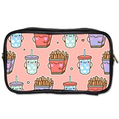 Cute Kawaii Food Seamless Pattern Toiletries Bag (One Side)