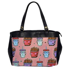 Cute Kawaii Food Seamless Pattern Oversize Office Handbag