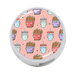 Cute Kawaii Food Seamless Pattern 4-port Usb Hub (two Sides) by Nexatart