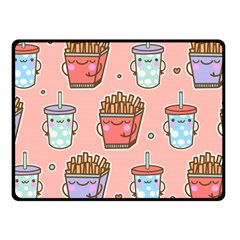 Cute Kawaii Food Seamless Pattern Fleece Blanket (Small)