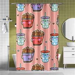 Cute Kawaii Food Seamless Pattern Shower Curtain 48  x 72  (Small) 