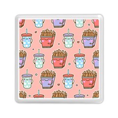 Cute Kawaii Food Seamless Pattern Memory Card Reader (square) by Nexatart