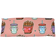 Cute Kawaii Food Seamless Pattern Body Pillow Case (Dakimakura)