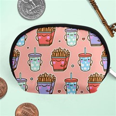 Cute Kawaii Food Seamless Pattern Accessory Pouch (Medium)