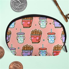 Cute Kawaii Food Seamless Pattern Accessory Pouch (Large)