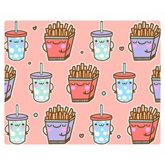 Cute Kawaii Food Seamless Pattern Double Sided Flano Blanket (Medium) 