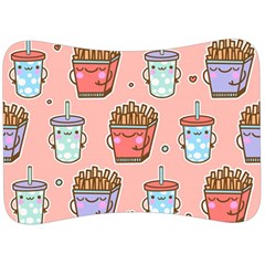 Cute Kawaii Food Seamless Pattern Velour Seat Head Rest Cushion