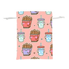 Cute Kawaii Food Seamless Pattern Lightweight Drawstring Pouch (S)