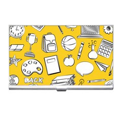 Pattern With Basketball Apple Paint Back School Illustration Business Card Holder by Nexatart