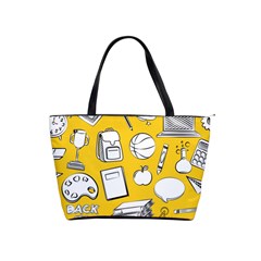 Pattern With Basketball Apple Paint Back School Illustration Classic Shoulder Handbag by Nexatart